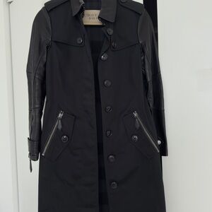 Burberry Black and Gray Trench Coat
